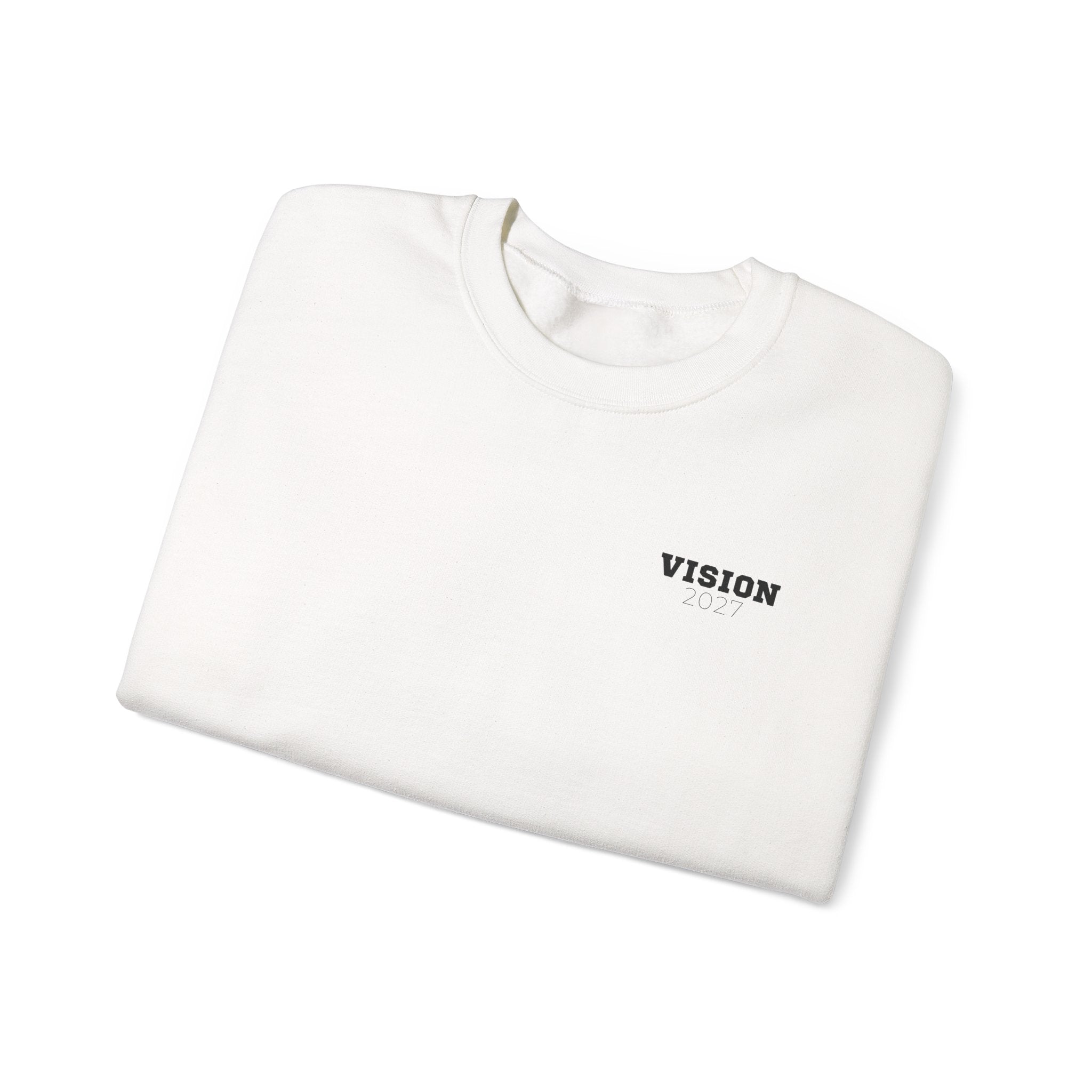 Senior Vision Crewneck Sweatshirt – 'VISION' Front, Vertical 'SENIOR' Back Design