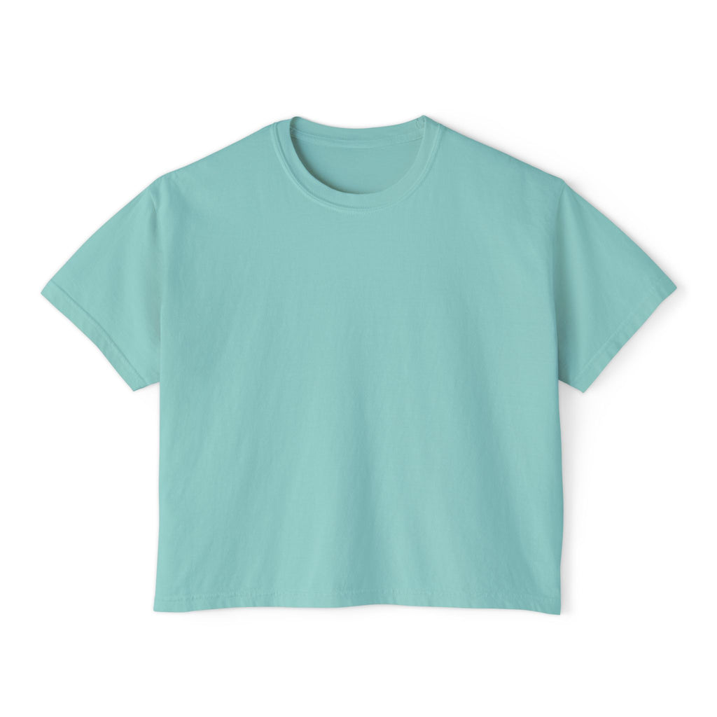 Vision Graphic Boxy Tee — Retro Script Women's Cropped T-Shirt