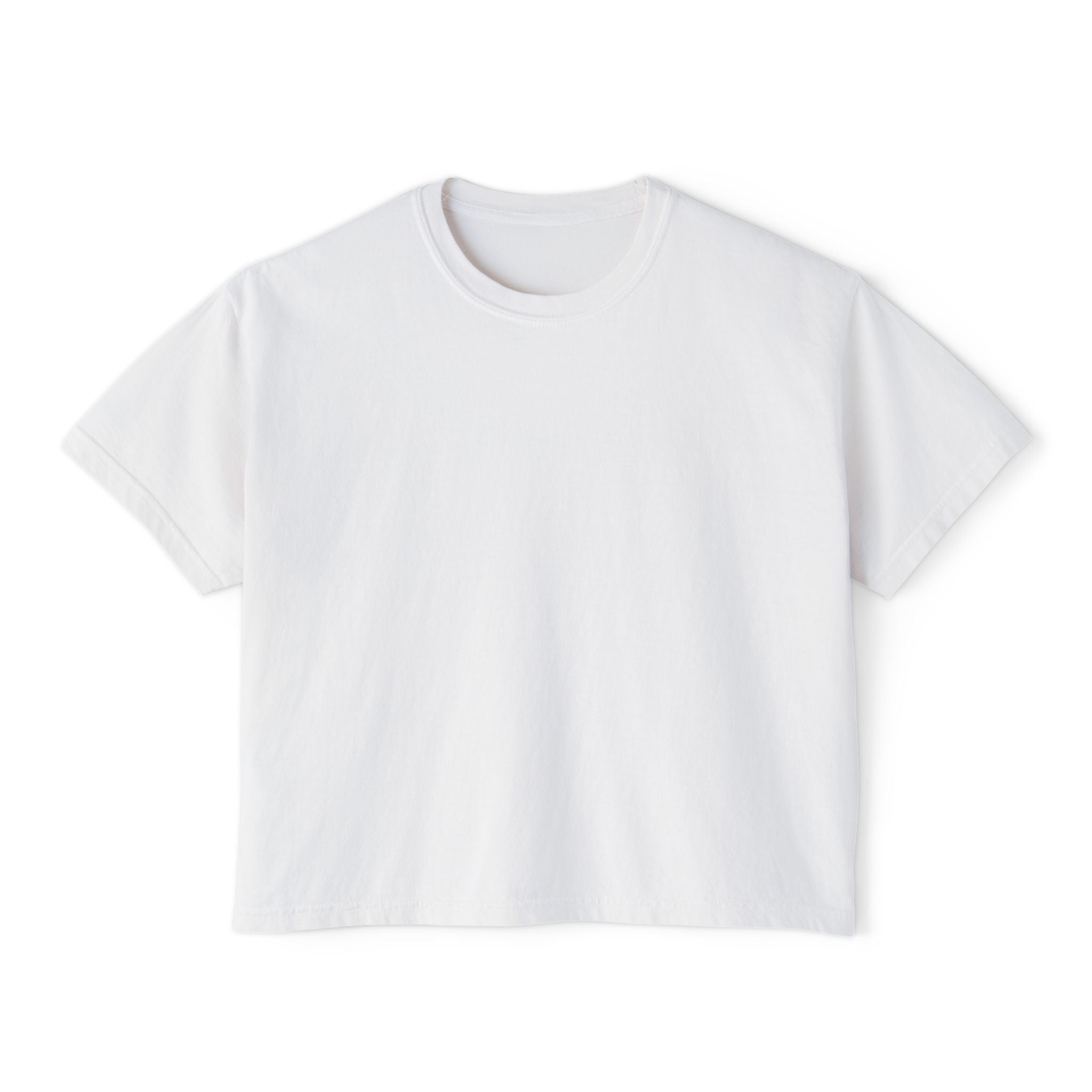 Vision Graphic Boxy Tee — Retro Script Women's Cropped T-Shirt