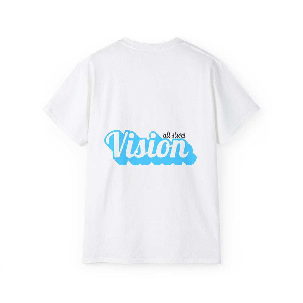 Vision All Stars Tee — Retro Script Logo Cotton T-Shirt