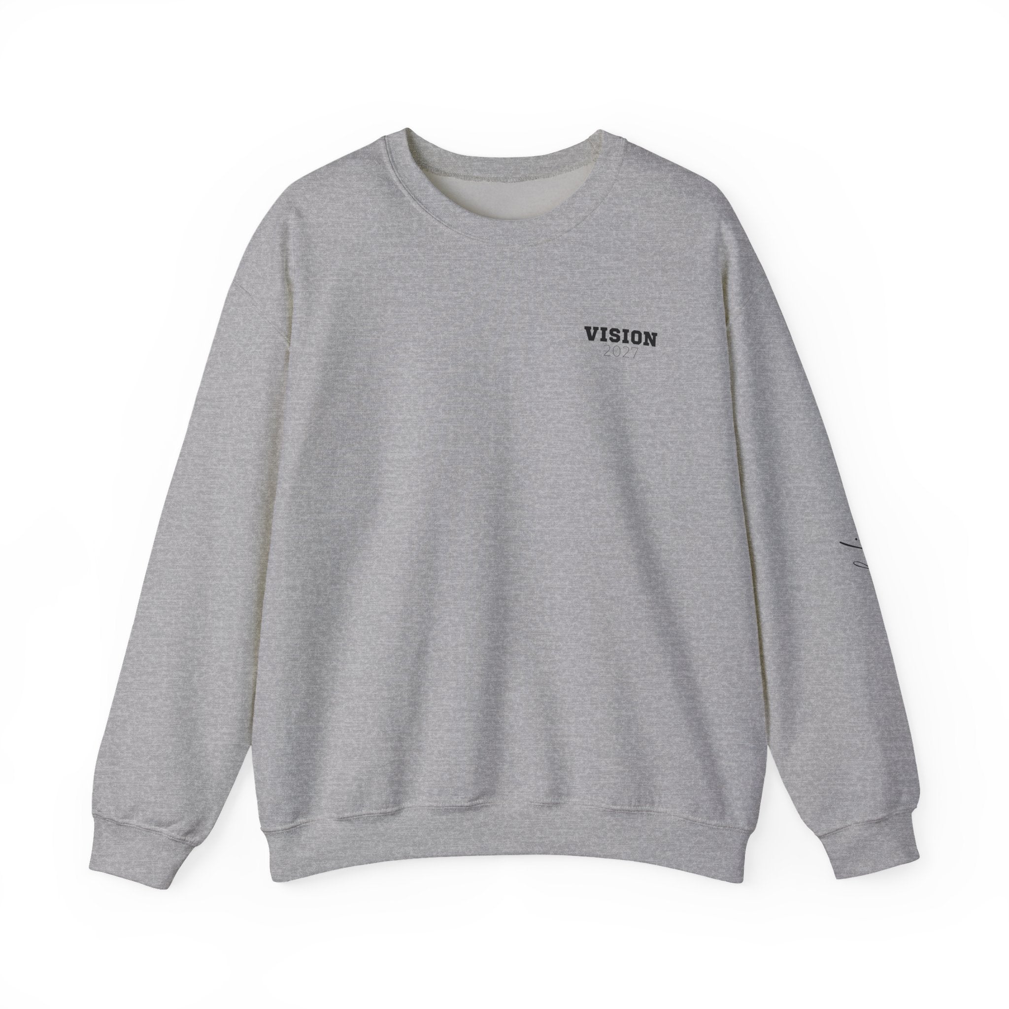 Senior Vision Crewneck Sweatshirt – 'VISION' Front, Vertical 'SENIOR' Back Design