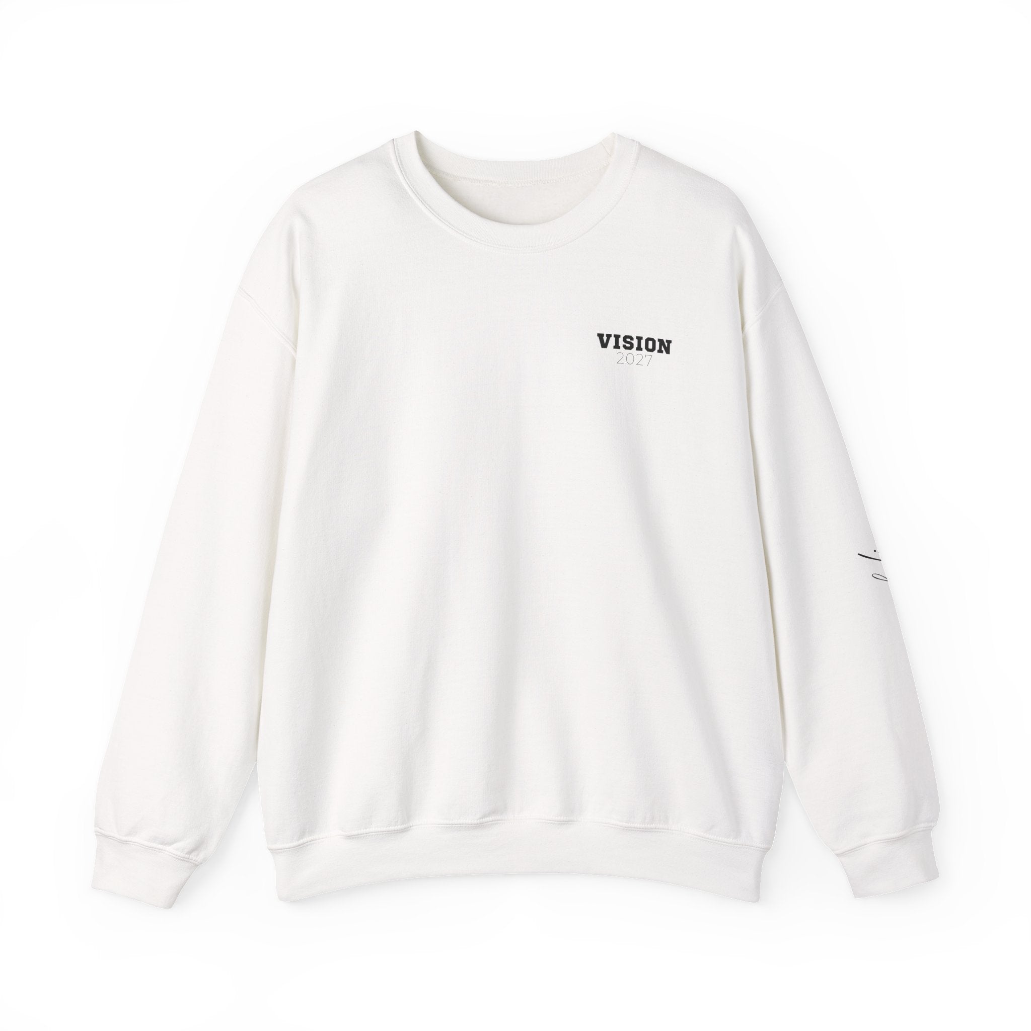 Senior Vision Crewneck Sweatshirt – 'VISION' Front, Vertical 'SENIOR' Back Design