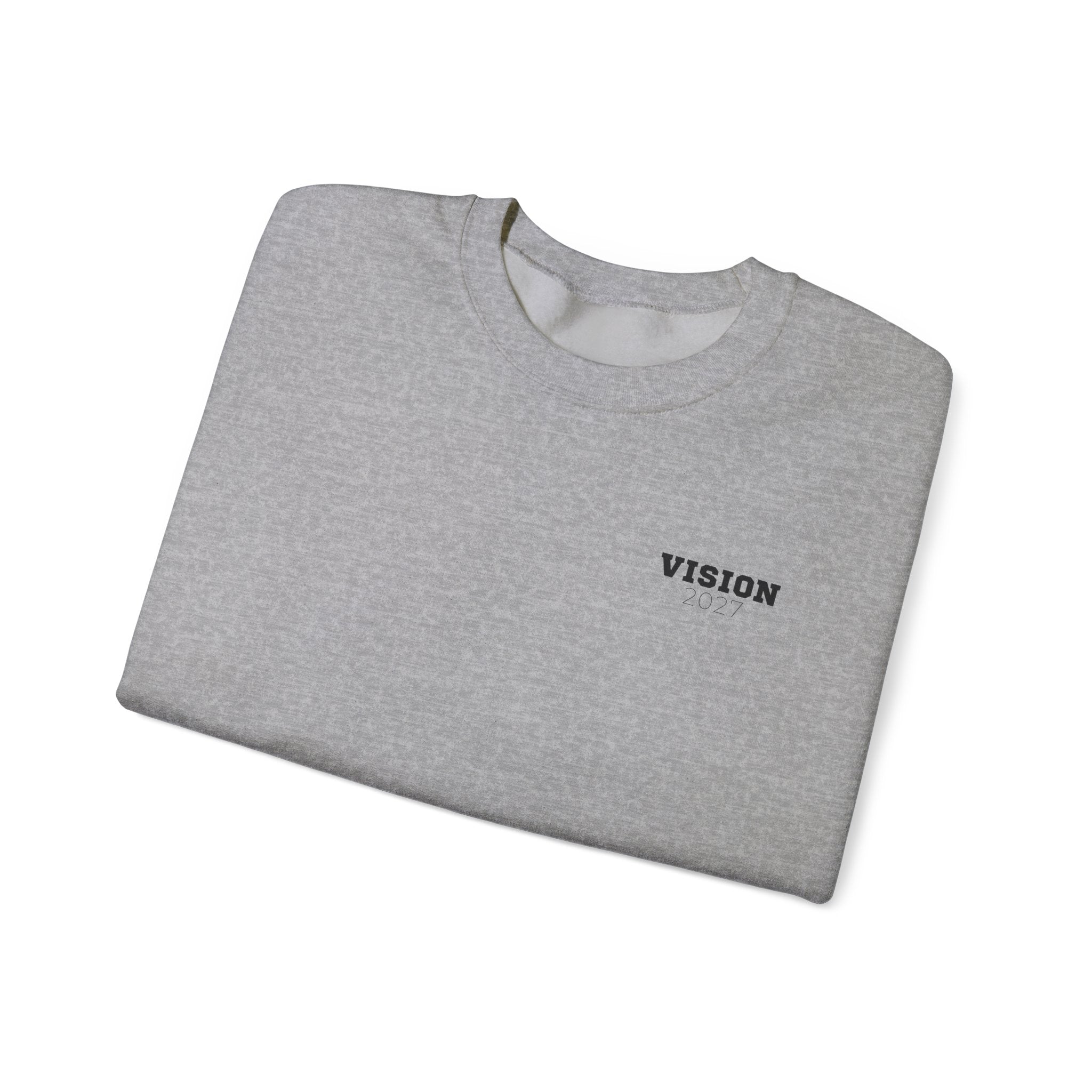 Senior Vision Crewneck Sweatshirt – 'VISION' Front, Vertical 'SENIOR' Back Design